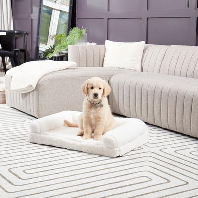 Show full view: Happy Hounds Millie Sherpa Sofa Dog Bed, Snow, Medium slide 3 of 9