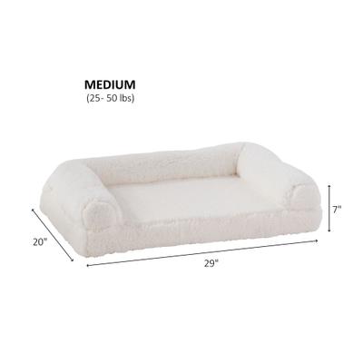 Show full view: Happy Hounds Millie Sherpa Sofa Dog Bed, Snow, Medium slide 6 of 9