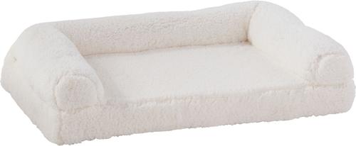 Show full view: Happy Hounds Millie Sherpa Sofa Dog Bed, Snow, Medium slide 2 of 9