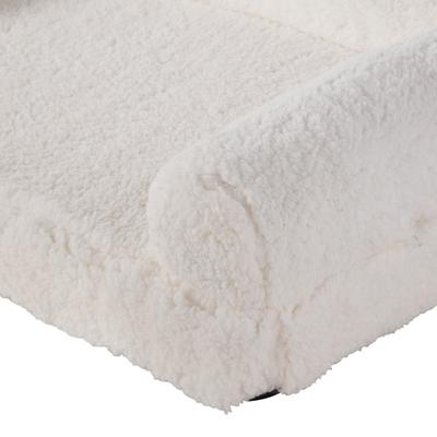 Show full view: Happy Hounds Millie Sherpa Sofa Dog Bed, Snow, Medium slide 4 of 9