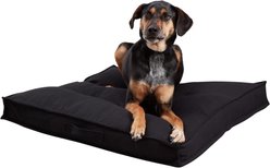 Happy Hounds Milo Square Tufted Pillow Dog Bed, Black, Medium