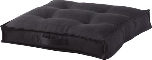 Show full view: Happy Hounds Milo Square Tufted Pillow Dog Bed, Black, Medium slide 2 of 9