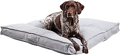 Happy Hounds Milo Square Tufted Pillow Dog Bed, Cement, Large
