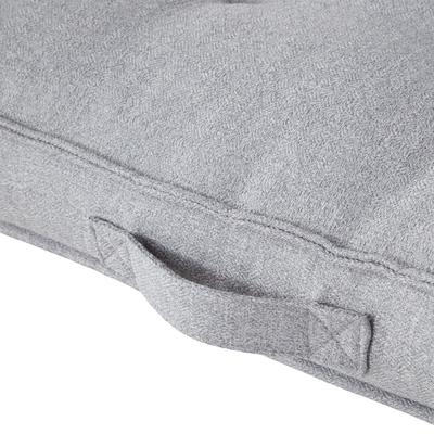 Show full view: Happy Hounds Milo Square Tufted Pillow Dog Bed, Cement, Large slide 5 of 9