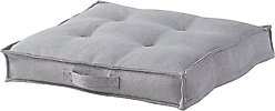 Happy Hounds Milo Square Tufted Pillow Dog Bed, Cement, Medium slide 2 of 8