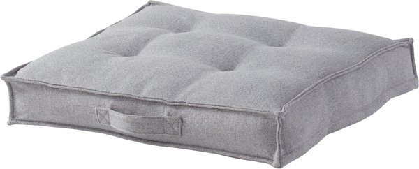 Show full view: Happy Hounds Milo Square Tufted Pillow Dog Bed, Cement, Small slide 2 of 9