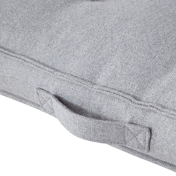 Show full view: Happy Hounds Milo Square Tufted Pillow Dog Bed, Cement, Small slide 5 of 9