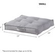 Show in main carousel: Happy Hounds Milo Square Tufted Pillow Dog Bed, Cement, Small slide 7 of 9