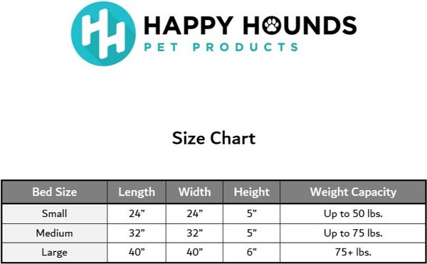 Show full view: Happy Hounds Milo Square Tufted Pillow Dog Bed, Cement, Small slide 8 of 9