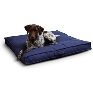Happy Hounds Milo Square Tufted Pillow Dog Bed, Cobalt, Large