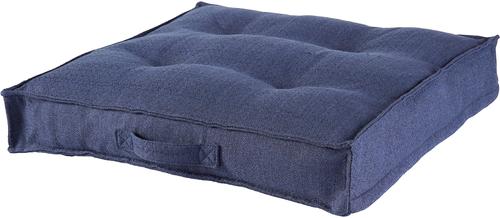 Show full view: Happy Hounds Milo Square Tufted Pillow Dog Bed, Cobalt, Large slide 3 of 11