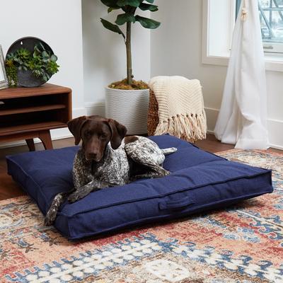 Show full view: Happy Hounds Milo Square Tufted Pillow Dog Bed, Cobalt, Large slide 4 of 11