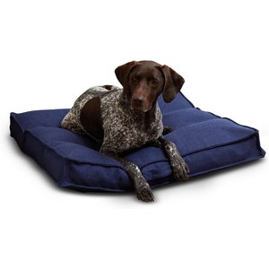 Happy Hounds Milo Square Tufted Pillow Dog Bed, Cobalt, Medium