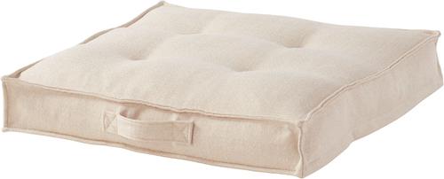 Show full view: Happy Hounds Milo Square Tufted Pillow Dog Bed, Cream, Medium slide 2 of 9