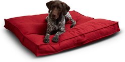 Happy Hounds Milo Square Tufted Pillow Dog Bed, Scarlet, Large