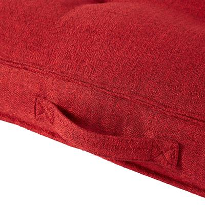 Show full view: Happy Hounds Milo Square Tufted Pillow Dog Bed, Scarlet, Medium slide 5 of 10