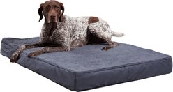 Happy Hounds Otis Orthopedic Pillow Dog Bed with Removable Cover, Blue Steel, Large