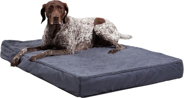 Show full view: Happy Hounds Otis Orthopedic Pillow Dog Bed with Removable Cover, Blue Steel, Large slide 1 of 9