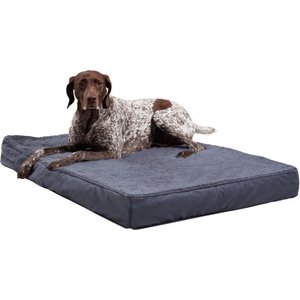 Happy Hounds Otis Orthopedic Pillow Dog Bed with Removable Cover, Blue Steel, Large