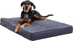 Happy Hounds Otis Orthopedic Pillow Dog Bed with Removable Cover, Blue Steel, Medium slide 1 of 8