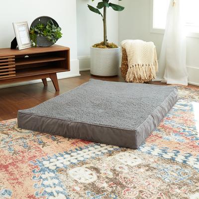 Show full view: Happy Hounds Otis Orthopedic Pillow Dog Bed with Removable Cover, Gray, Large slide 5 of 10