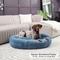 Show in main carousel: Happy Hounds Radley Faux Fur Donut Bolster Dog & Cat Bed with Removable Cover, Kerry Blue, Large slide 1 of 8