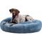 Show in main carousel: Happy Hounds Radley Faux Fur Donut Bolster Dog & Cat Bed with Removable Cover, Kerry Blue, Large slide 3 of 8