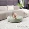 Show in main carousel: Happy Hounds Radley Faux Fur Donut Bolster Dog & Cat Bed with Removable Cover, Pistachio, Medium slide 1 of 7