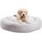 Show in main carousel: Happy Hounds Radley Faux Fur Donut Bolster Dog & Cat Bed with Removable Cover, Whisker Gray, Medium slide 3 of 8