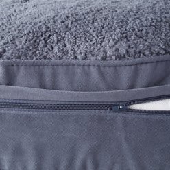 Happy Hounds Scooter Deluxe Round Pillow Dog Bed with Removable Cover, Blue Steel, Small slide 2 of 7