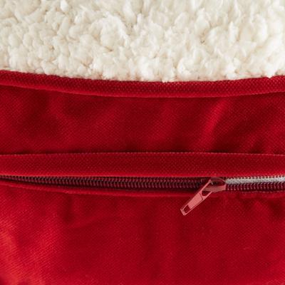 Show full view: Happy Hounds Scooter Deluxe Round Pillow Dog Bed with Removable Cover, Crimson, Large slide 4 of 6