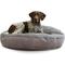Show in main carousel: Happy Hounds Scooter Deluxe Round Pillow Dog Bed with Removable Cover, Gray, Medium slide 1 of 10