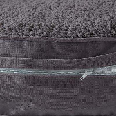 Show full view: Happy Hounds Scooter Deluxe Round Pillow Dog Bed with Removable Cover, Gray, Medium slide 7 of 10