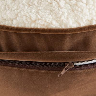 Show full view: Happy Hounds Scooter Deluxe Round Pillow Dog Bed with Removable Cover, Latte, Large slide 4 of 6