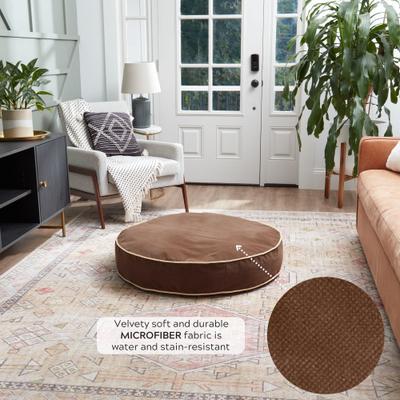 Show full view: Happy Hounds Scooter Round Pillow Dog & Cat Bed with Removable Cover, Cocoa, Medium slide 5 of 8