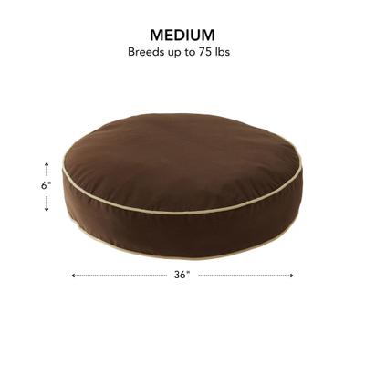 Show full view: Happy Hounds Scooter Round Pillow Dog & Cat Bed with Removable Cover, Cocoa, Medium slide 3 of 8