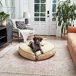 Happy Hounds Scooter Round Pillow Dog & Cat Bed with Removable Cover, Cream, Large slide 1 of 7