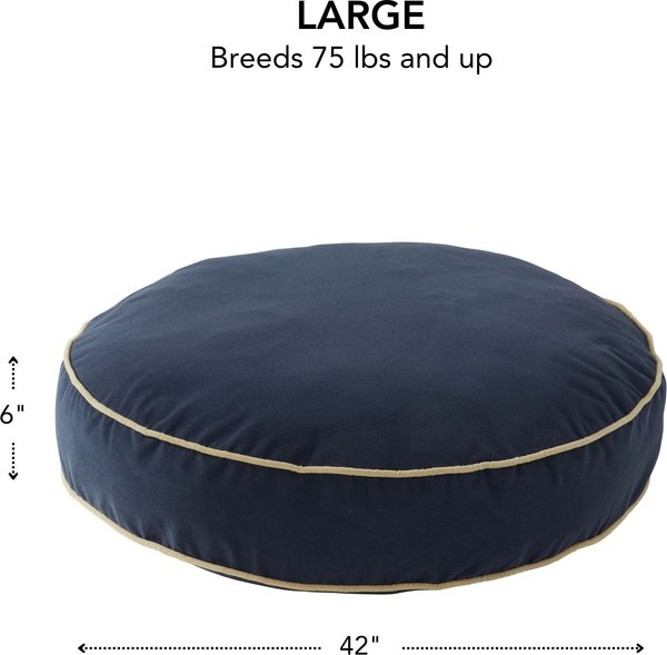 Show full view: Happy Hounds Scooter Round Pillow Dog & Cat Bed with Removable Cover, Denim, Large slide 3 of 8