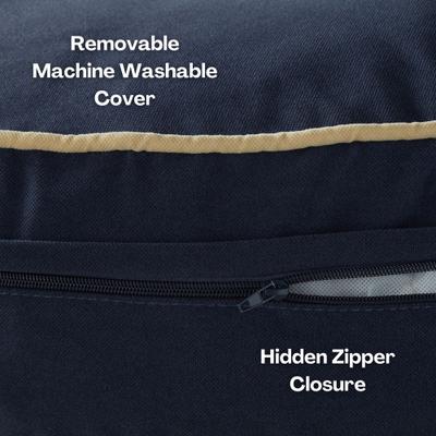 Show full view: Happy Hounds Scooter Round Pillow Dog & Cat Bed with Removable Cover, Denim, Large slide 4 of 8