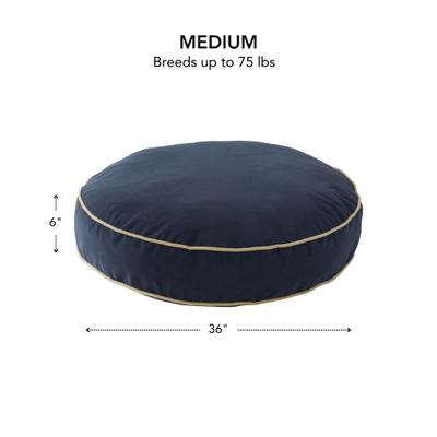 Show full view: Happy Hounds Scooter Round Pillow Dog & Cat Bed with Removable Cover, Denim, Medium slide 4 of 9