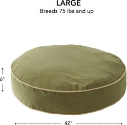 Happy Hounds Scooter Round Pillow Dog & Cat Bed with Removable Cover, Moss, Large slide 2 of 7