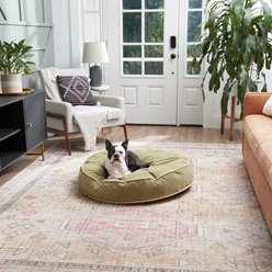 Happy Hounds Scooter Round Pillow Dog & Cat Bed with Removable Cover, Moss, Medium