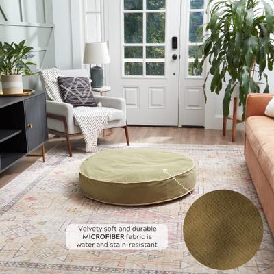 Show full view: Happy Hounds Scooter Round Pillow Dog & Cat Bed with Removable Cover, Moss, Medium slide 5 of 8