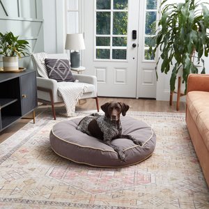 Happy Hounds Scooter Round Pillow Dog & Cat Bed with Removable Cover, Smoke, Large