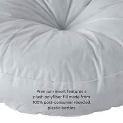Happy Hounds Scooter Round Pillow Dog & Cat Bed with Removable Cover, Smoke, Large slide 2 of 7