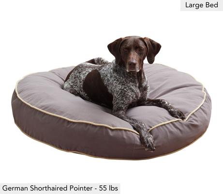 Show full view: Happy Hounds Scooter Round Pillow Dog & Cat Bed with Removable Cover, Smoke, Large slide 2 of 8