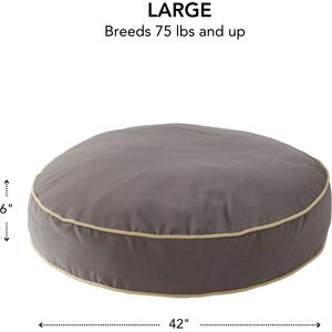 Happy Hounds Scooter Round Pillow Dog & Cat Bed with Removable Cover, Smoke, Large