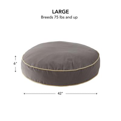 Show full view: Happy Hounds Scooter Round Pillow Dog & Cat Bed with Removable Cover, Smoke, Large slide 3 of 8