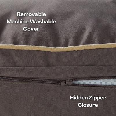 Show full view: Happy Hounds Scooter Round Pillow Dog & Cat Bed with Removable Cover, Smoke, Large slide 4 of 8