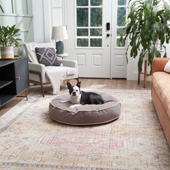 Happy Hounds Scooter Round Pillow Dog & Cat Bed with Removable Cover, Smoke, Medium